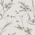 T10526 Virginia Beige and Sage Boxwood Wallpaper by Thibaut