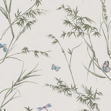 T10526 Virginia Beige and Sage Boxwood Wallpaper by Thibaut