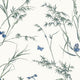 Virginia Blue and Green Boxwood Wallpaper by Thibaut