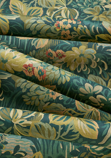 T10530 Night Garden Peacock Boxwood Wallpaper by Thibaut
