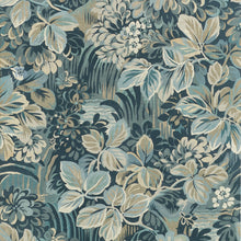 T10533 Night Garden Spa Blue Boxwood Wallpaper by Thibaut
