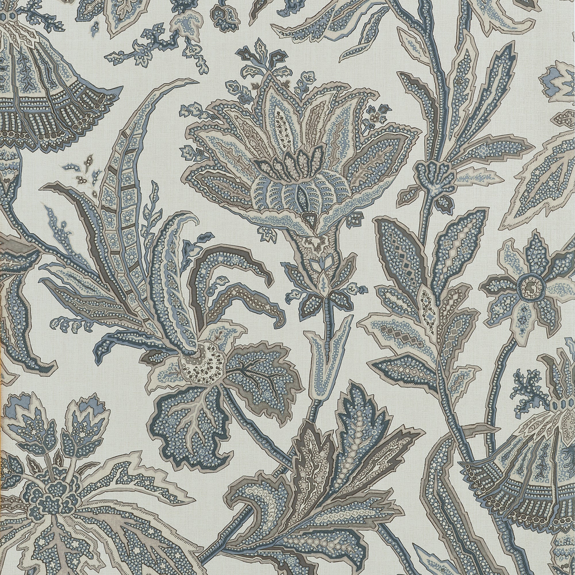 T10543 Breckenridge Grey and Beige Boxwood Wallpaper by Thibaut
