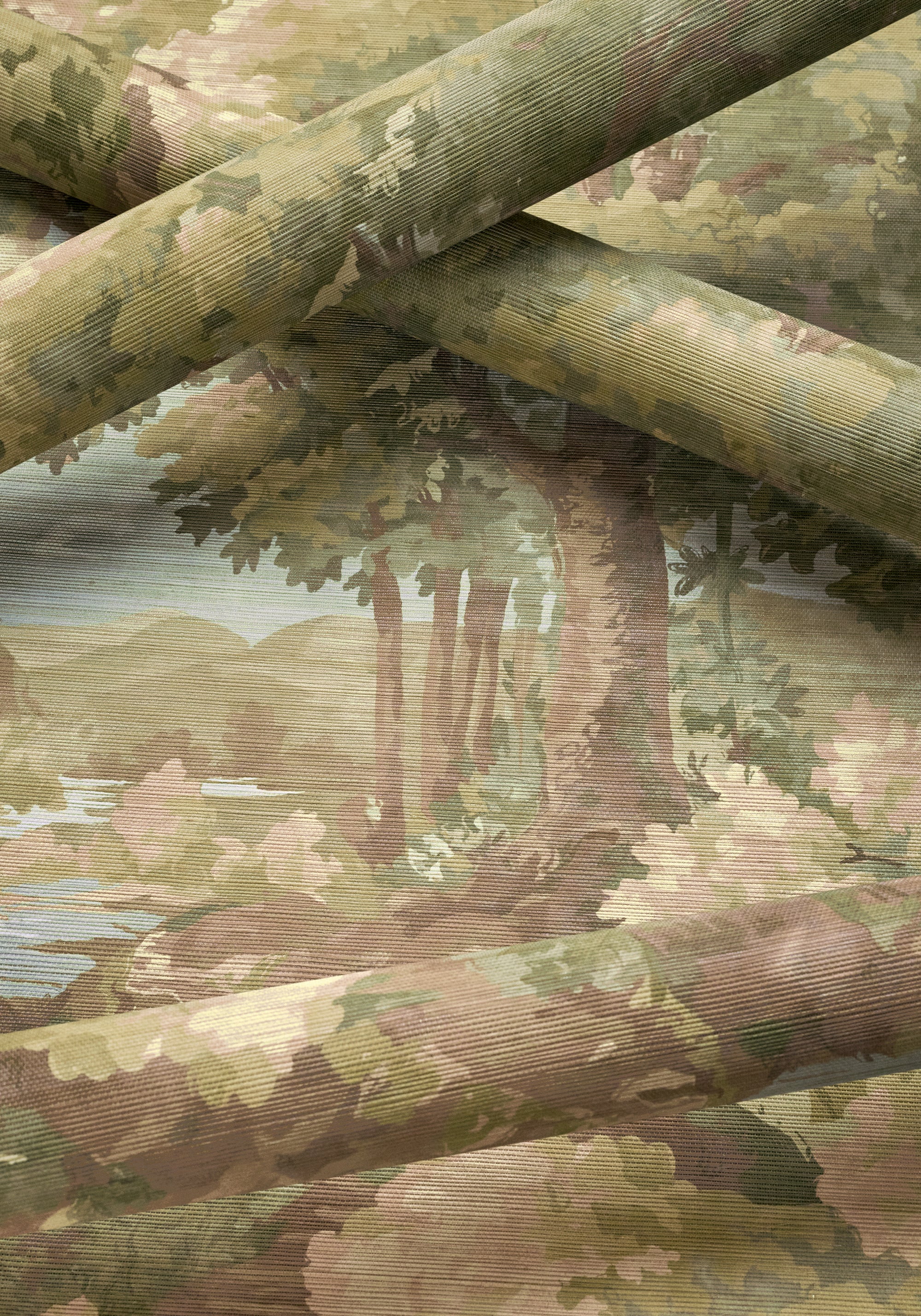 T10546 Woodland Clearing Green Boxwood Wallpaper by Thibaut