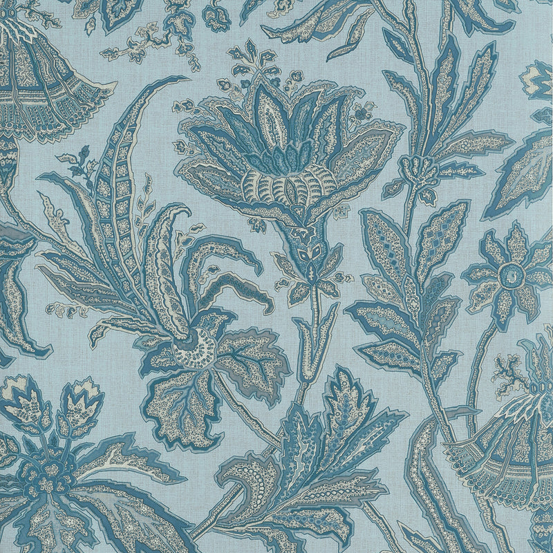 T10548 Breckenridge Spa Blue Boxwood Wallpaper by Thibaut