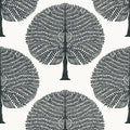 Mulberry Tree Ceylon Black and White Wallpaper by Thibaut