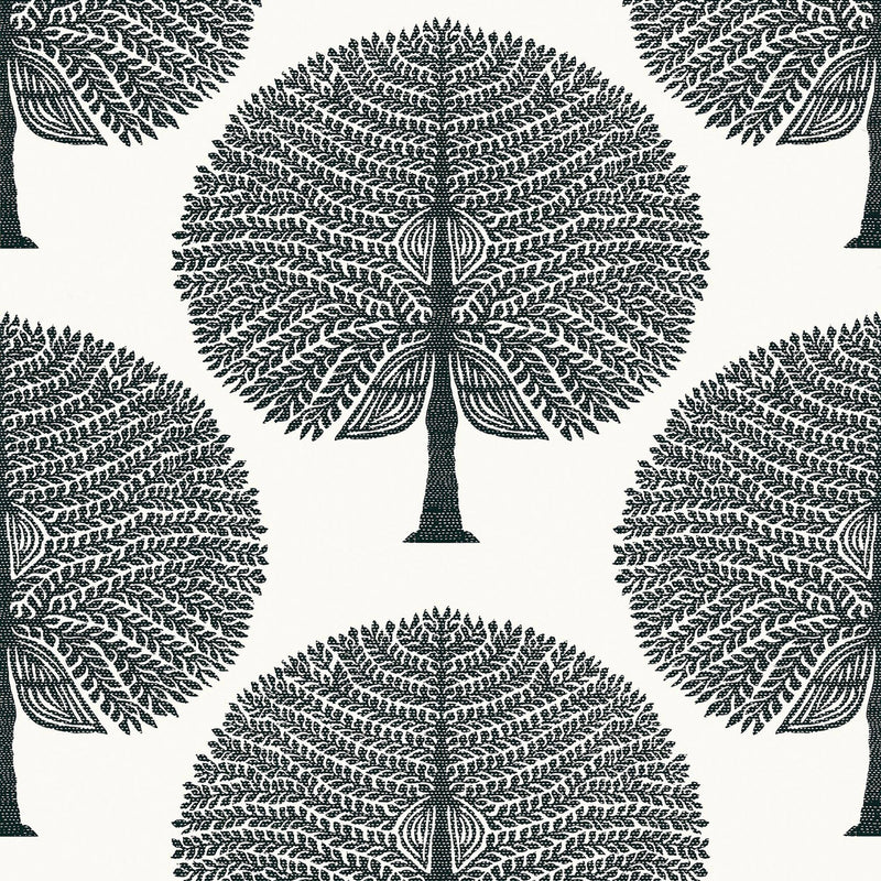 T10602 Mulberry Tree Ceylon Black and White Wallpaper by Thibaut
