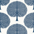 Mulberry Tree Ceylon Navy Wallpaper by Thibaut