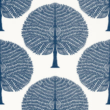 T10603 Mulberry Tree Ceylon Navy Wallpaper by Thibaut