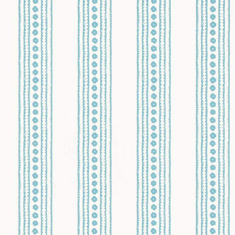 T10609 New Haven Stripe Ceylon Turquoise Wallpaper by Thibaut