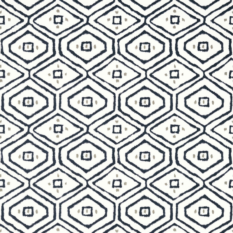 T10613 Pass A Grille Ceylon Black Wallpaper by Thibaut