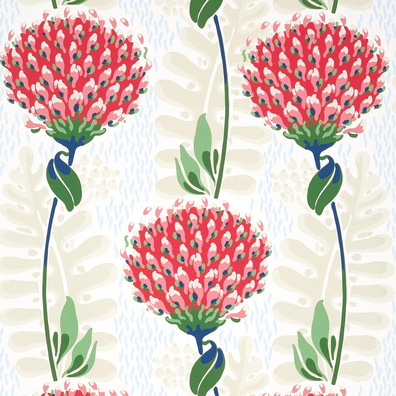 T10647 Tiverton Ceylon Red Wallpaper by Thibaut