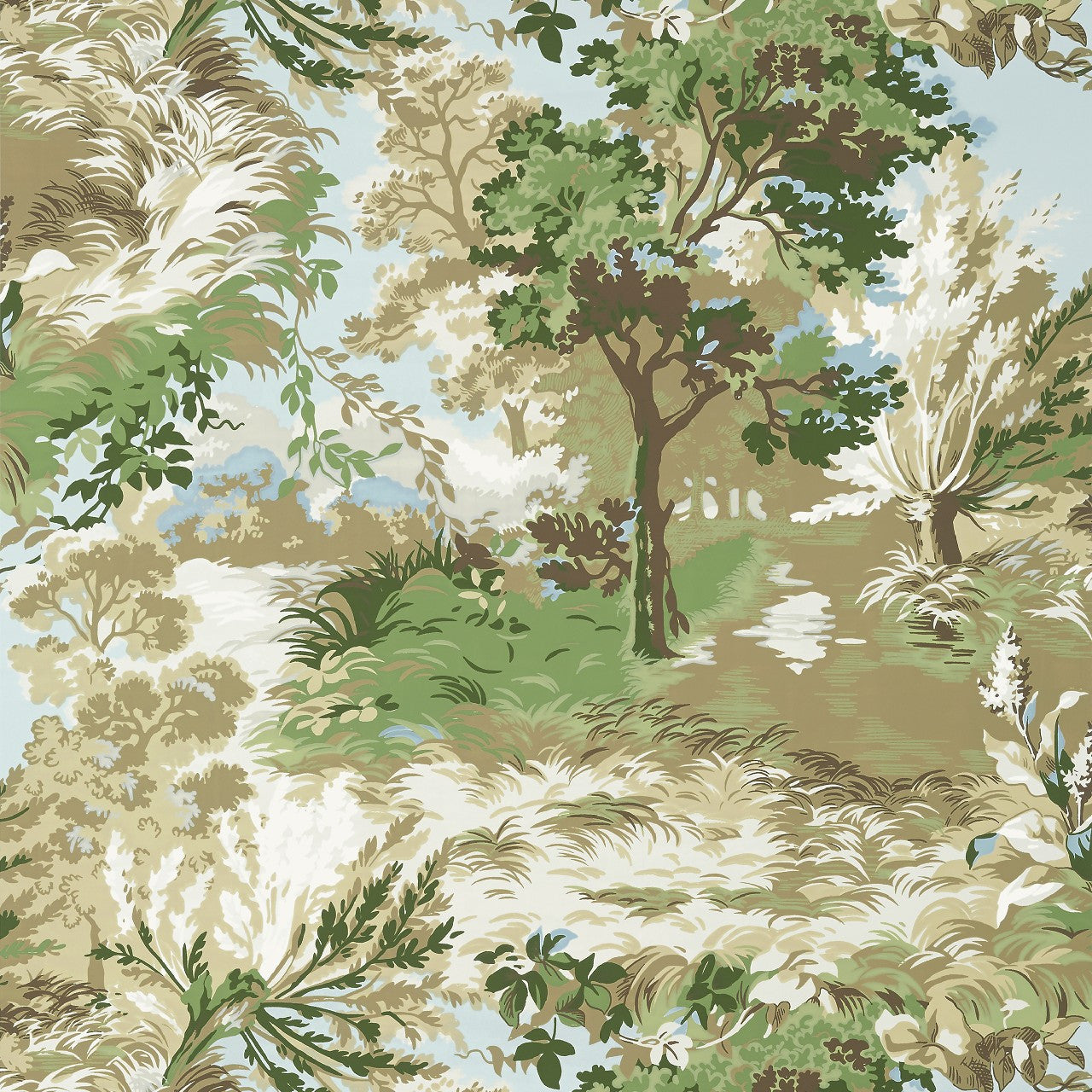 T10866 Lincoln Toile Heritage Wallpaper by Thibaut