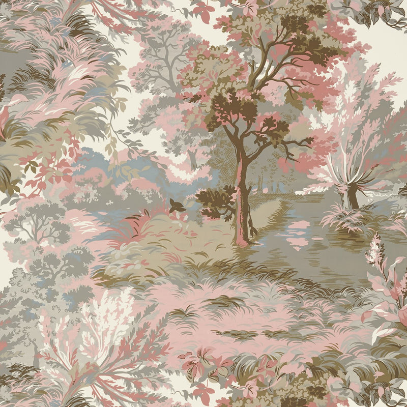 T10868 Lincoln Toile Heritage Wallpaper by Thibaut