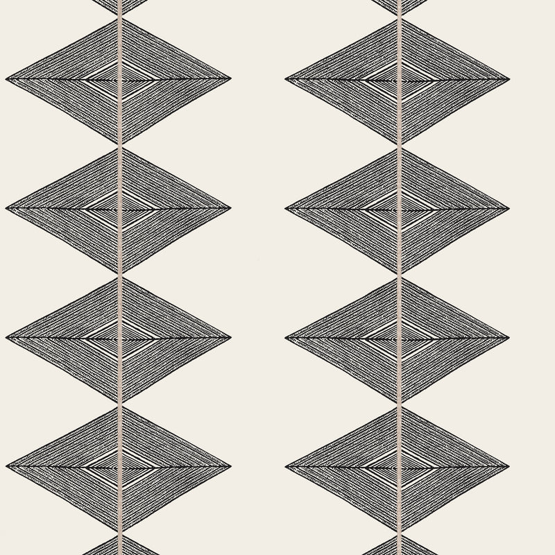 T12015 Reflection Basalt Black Vista Wallpaper by Thibaut