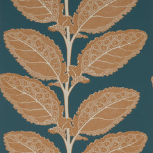 T12037 Lacinato Ochre and Mineral Vista Wallpaper by Thibaut