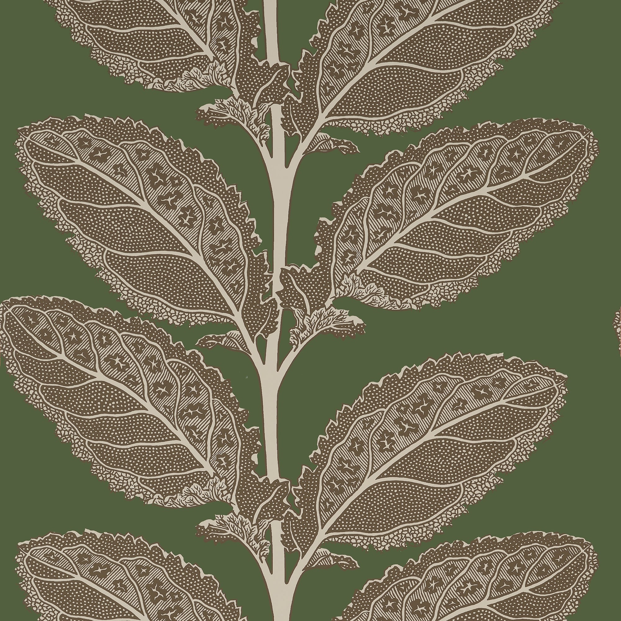 Lacinato Wild Sage Vista Wallpaper by Thibaut