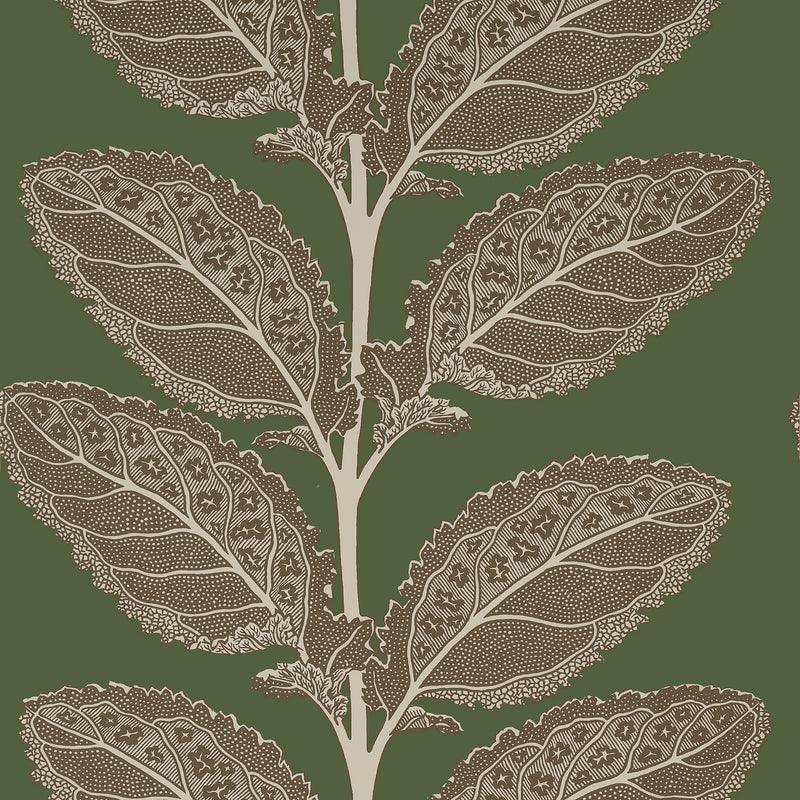 Lacinato Wild Sage Vista Wallpaper by Thibaut