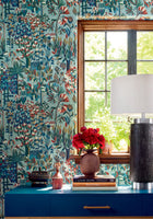 T12046 Alpine Spa Blue Vista Wallpaper by Thibaut