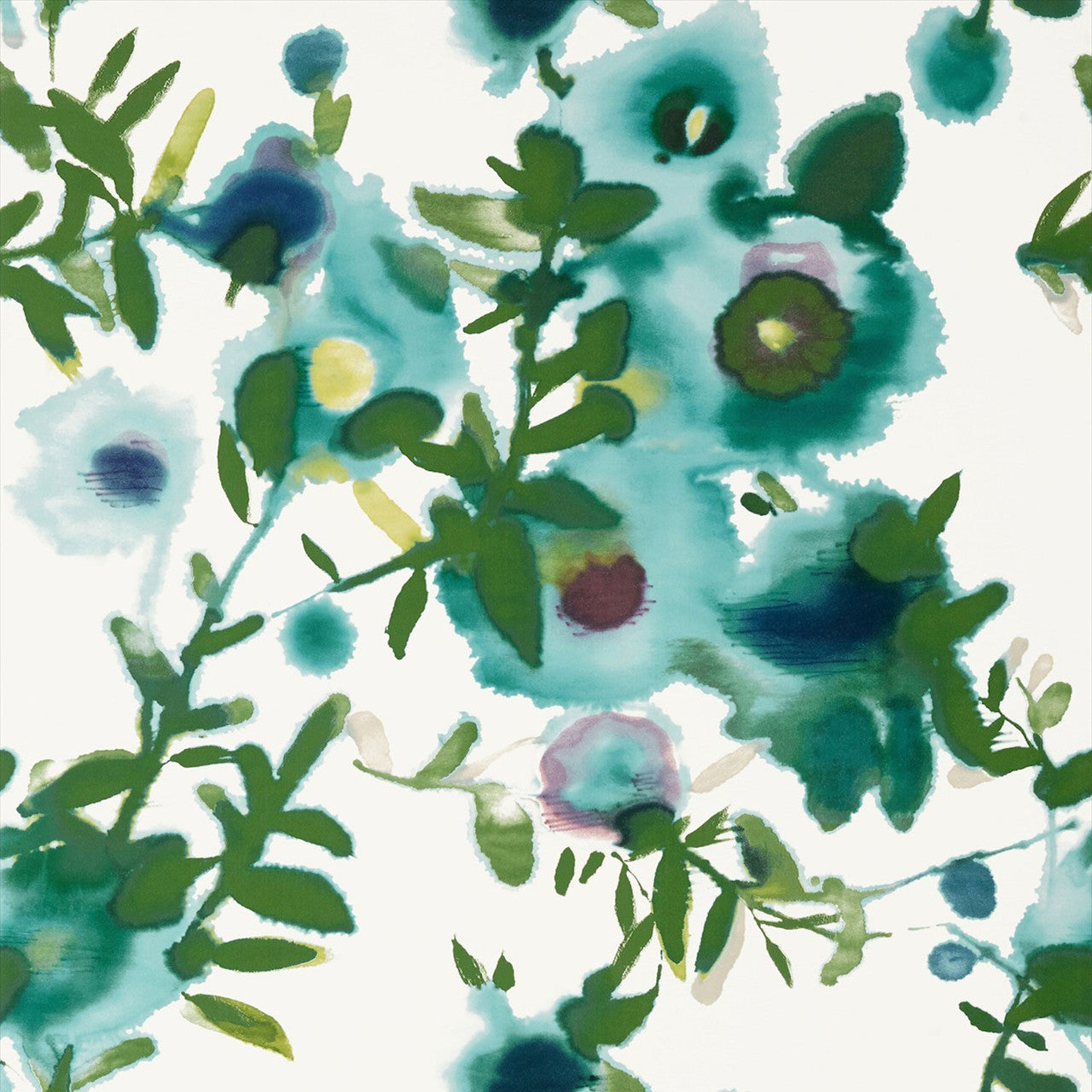 T13084 Open Spaces Summer House Turquoise Wallpaper by Thibaut