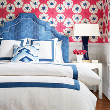 T13087 Sunburst Summer House Pink and Blue Wallpaper by Thibaut
