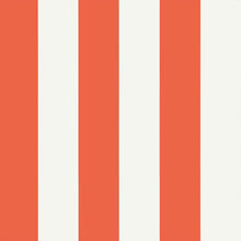 T13133 Summer Stripe Summer House Coral Wallpaper by Thibaut