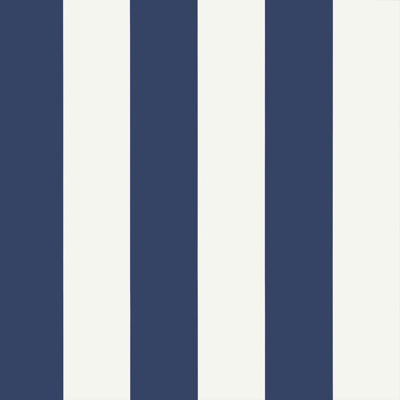 T13134 Summer Stripe Summer House Navy Wallpaper by Thibaut