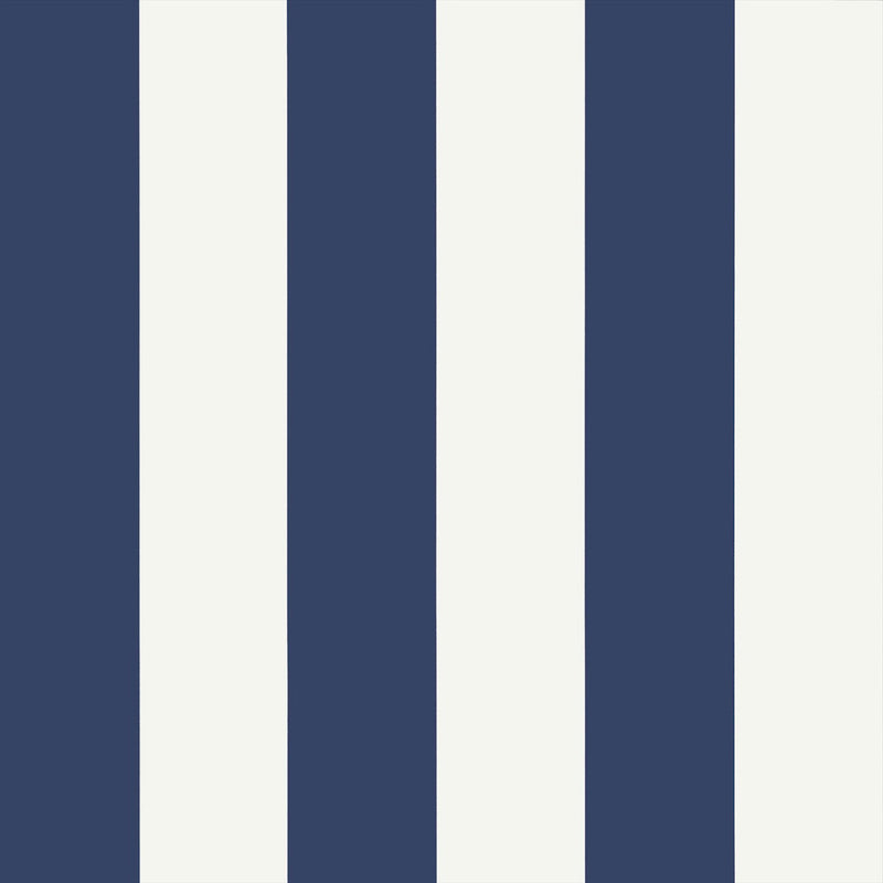 T13134 Summer Stripe Summer House Navy Wallpaper by Thibaut