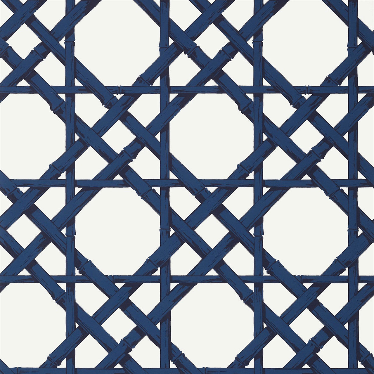 T13139 Cyrus Cane Summer House Navy Wallpaper by Thibaut