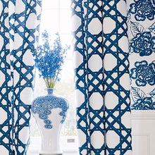 T13139 Cyrus Cane Summer House Navy Wallpaper by Thibaut
