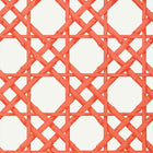 T13142 Cyrus Cane Summer House Coral Wallpaper by Thibaut