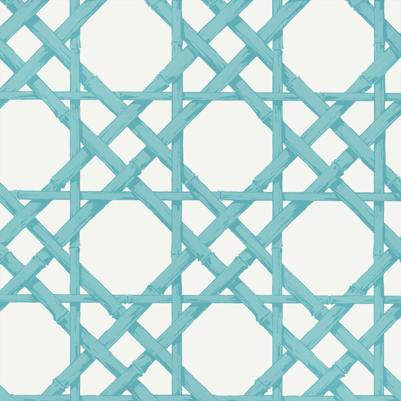 T13143 Cyrus Cane Summer House Turquoise Wallpaper by Thibaut