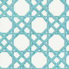 T13143 Cyrus Cane Summer House Turquoise Wallpaper by Thibaut