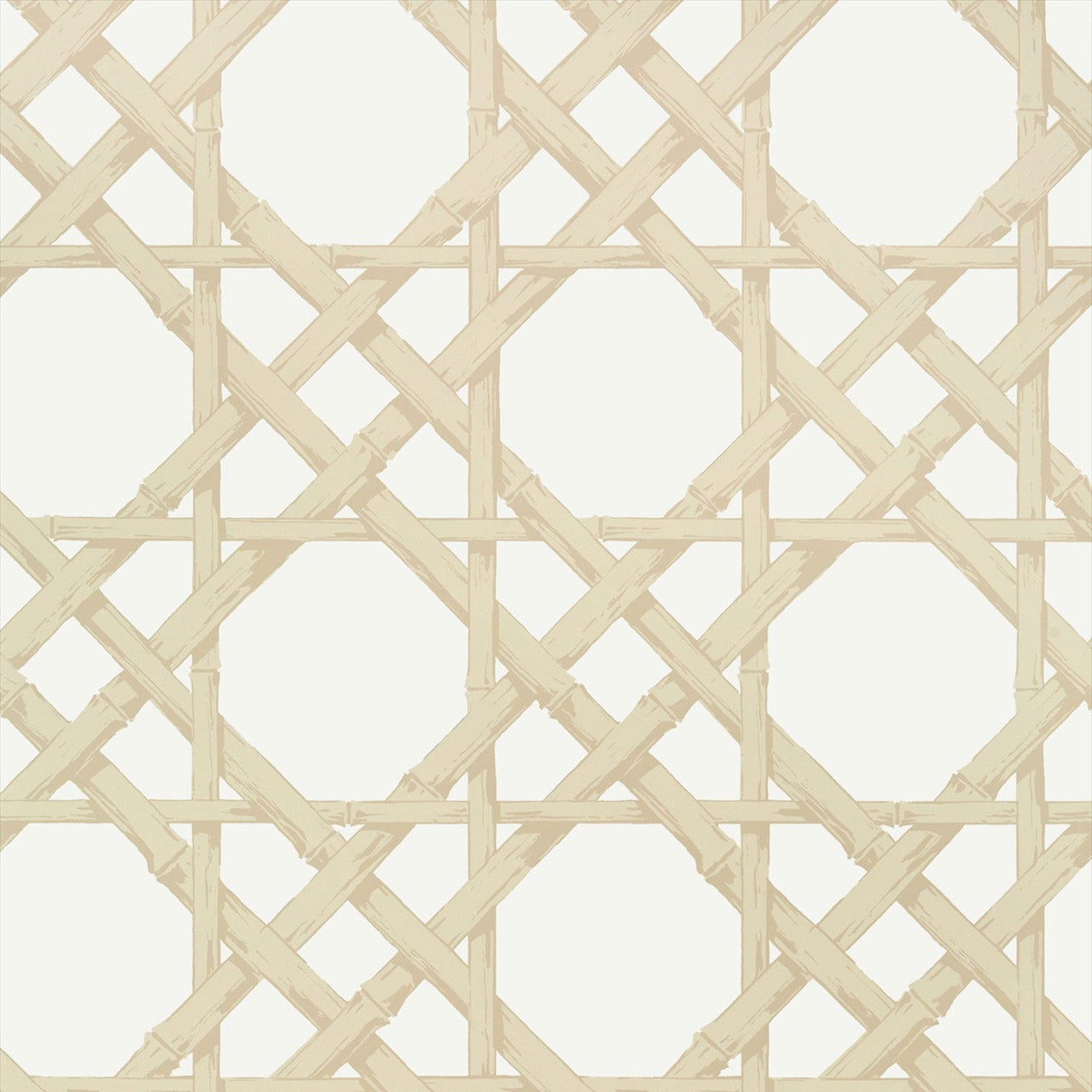 T13145 Cyrus Cane Summer House Beige Wallpaper by Thibaut