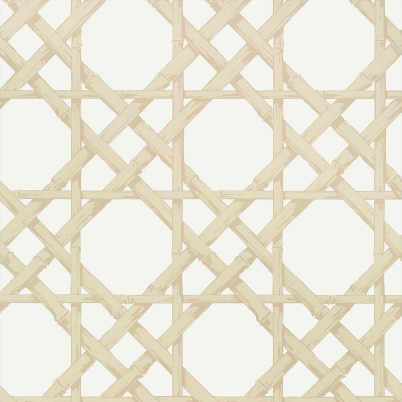 T13145 Cyrus Cane Summer House Beige Wallpaper by Thibaut