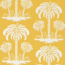 T13148 Palm Island Summer House Yellow Wallpaper by Thibaut