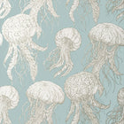 T13170 Jelly Fish Summer House Aqua Wallpaper by Thibaut