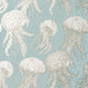 Jelly Fish Summer House Aqua Wallpaper by Thibaut