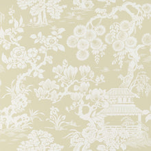 T13300 Japanese Garden Pavilion Beige Wallpaper by Thibaut