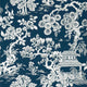 Japanese Garden Pavilion Navy Wallpaper by Thibaut