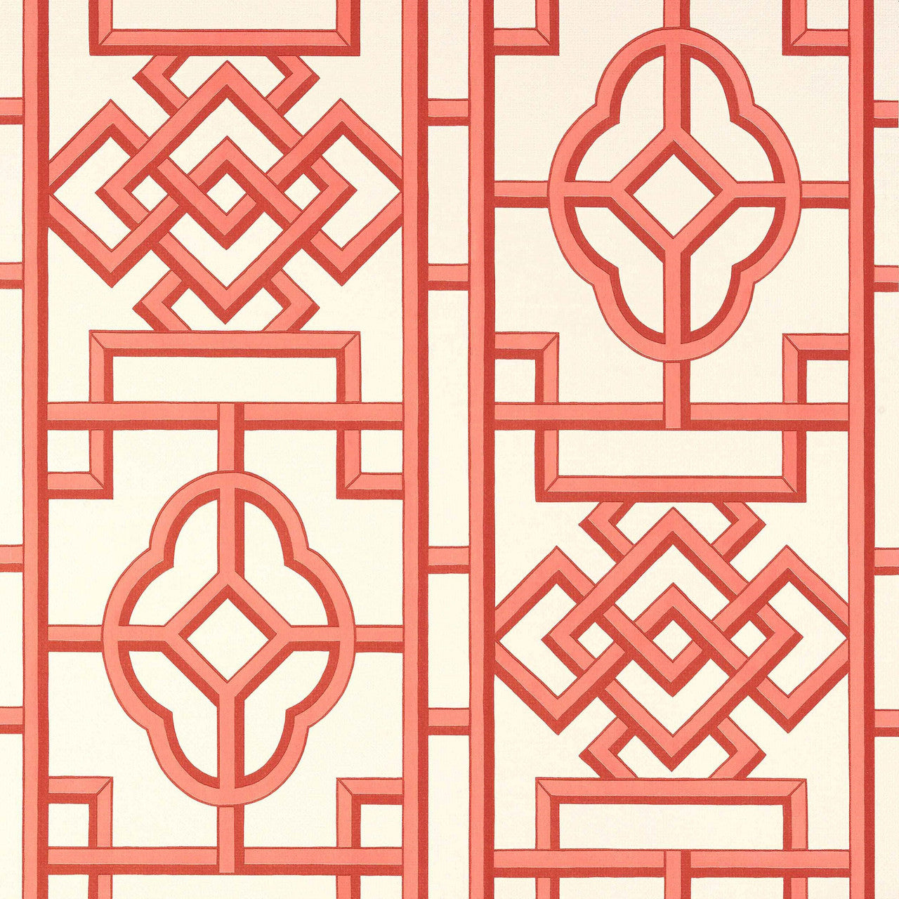 T13316 Gateway Pavilion Coral Wallpaper by Thibaut