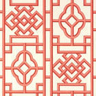 T13316 Gateway Pavilion Coral Wallpaper by Thibaut