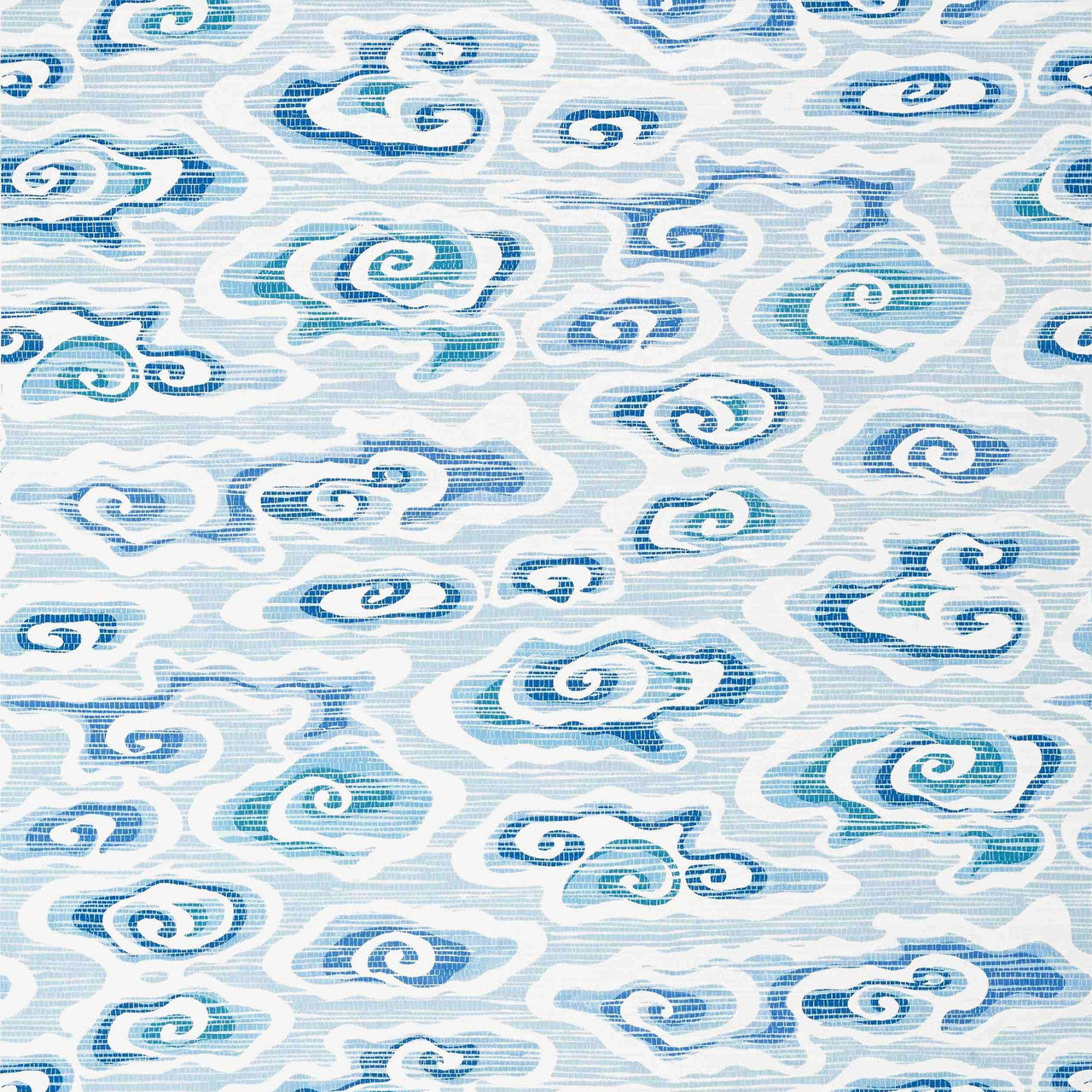 T13317 Clear Clouds Pavilion Blue Wallpaper by Thibaut