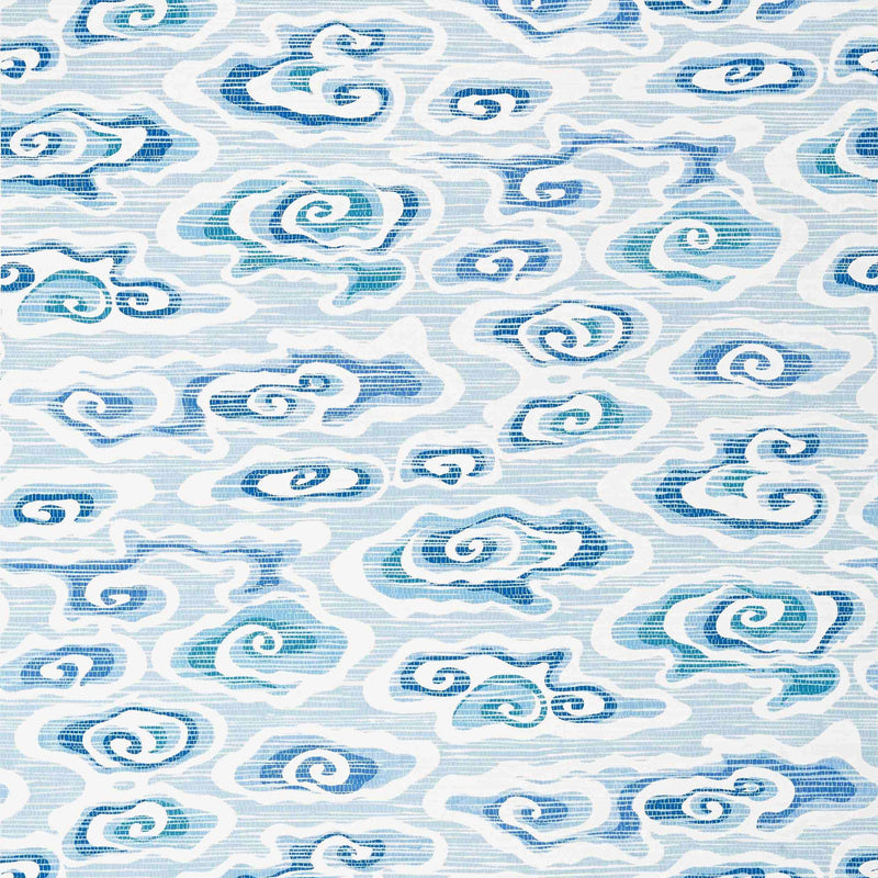 T13317 Clear Clouds Pavilion Blue Wallpaper by Thibaut