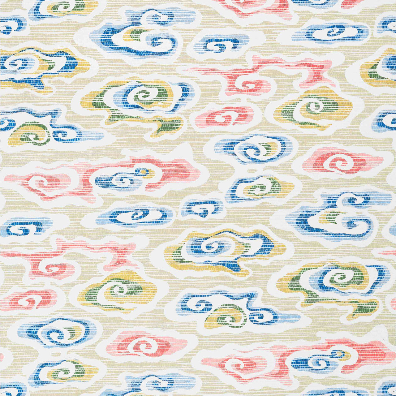 T13319 Clear Clouds Pavilion Multi Wallpaper by Thibaut