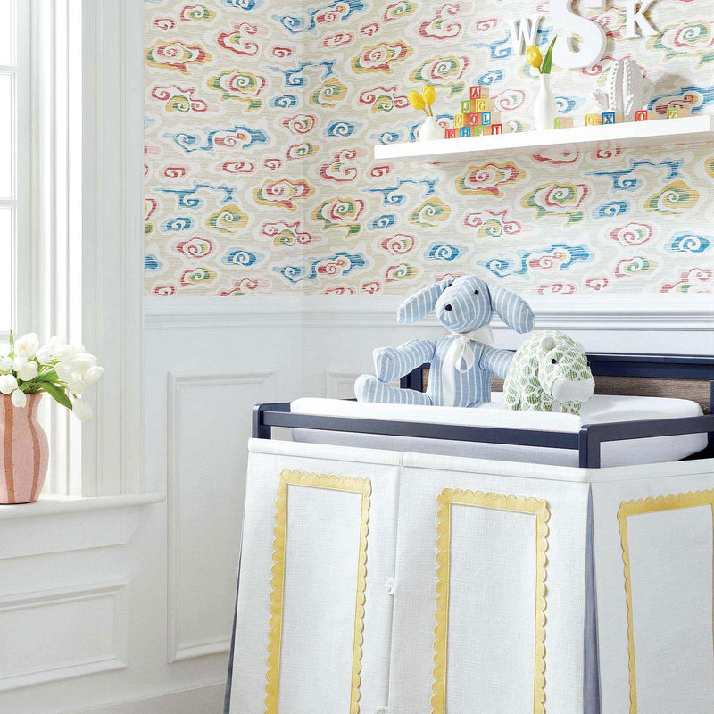 Clear Clouds Pavilion Wallpaper by Thibaut