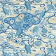 Heron Stream Pavilion Blue Wallpaper by Thibaut