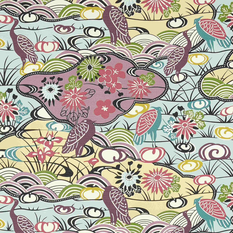 T13334 Heron Stream Pavilion Multi Wallpaper by Thibaut