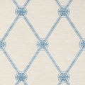 Turnberry Trellis Pavilion Beige and Blue Wallpaper by Thibaut