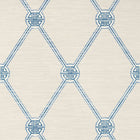 T13351 Turnberry Trellis Pavilion Beige and Blue Wallpaper by Thibaut