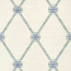 T13352 Turnberry Trellis Pavilion Beige and Green Wallpaper by Thibaut